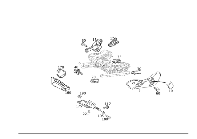 2039184930 - Driver Seat: Cover for Mercedes-Benz: C230, C240, C280, C32 AMG, C320, C350, C55 AMG Image image