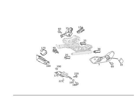 Covers and Bracket for Fire Extinguisher for 2001 Mercedes-Benz C 240 #0
