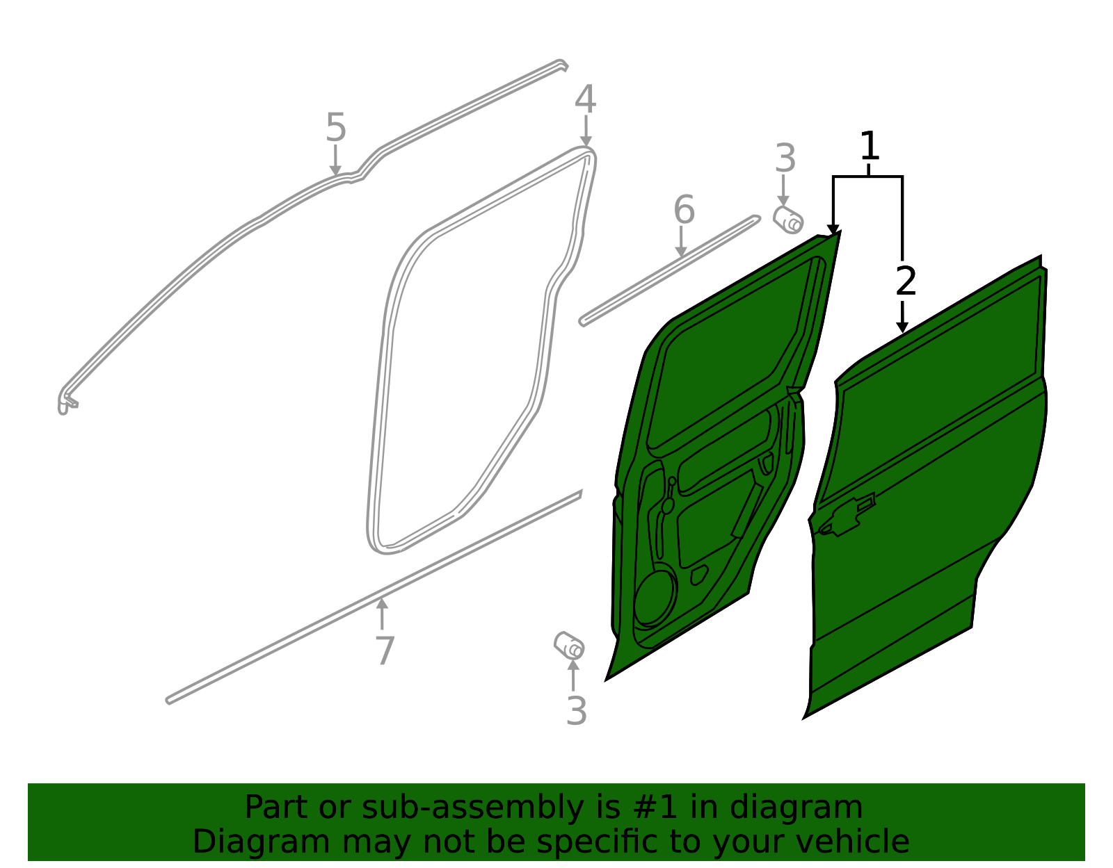 2019-2023 Ford Transit Connect Door Shell KT1Z-1724623-E | OEM