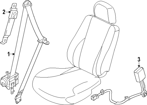 Front Seat Belts for 2025 Kia EV9 #0