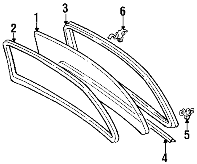 7658312080 - : Back Glass Reveal Molding Clip for Toyota Image
