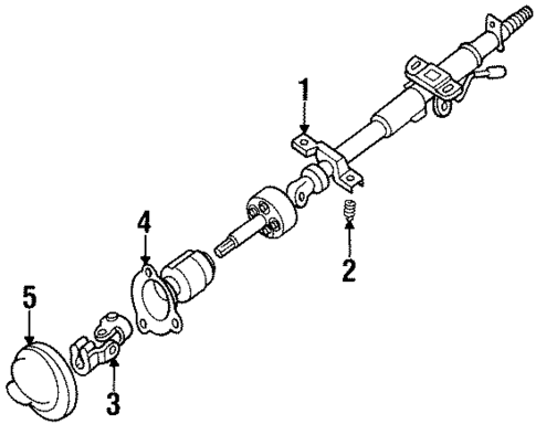 Steering Column Assembly for 1994 Nissan Altima #0
