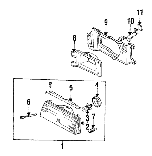 Headlamp Components for 1987 Mazda 626 #0