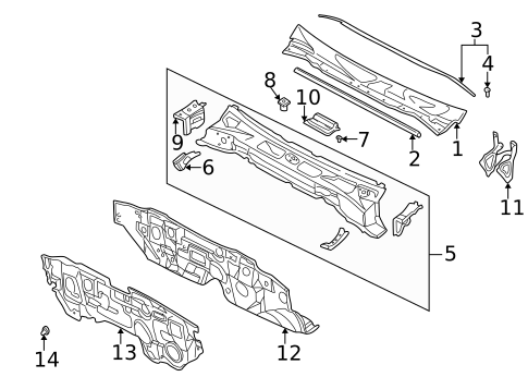 Cowl for 1998 INFINITI QX4 #0