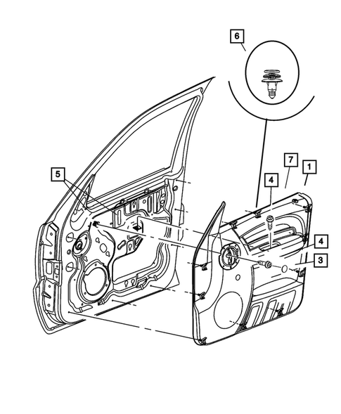 Door Trim Panels for 2003 Jeep Liberty #1