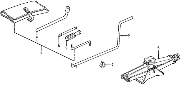 Tools - Jack for 1988 Acura Integra #0