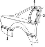 E4SZ6329038BP - Body: Front Molding for FORD Image