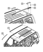55157421AC - : Luggage Rack Side Rail, Left for Jeep: Liberty Image