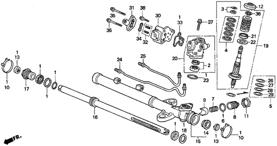 P.S. Gear Box Components for 1997 Acura TL #0