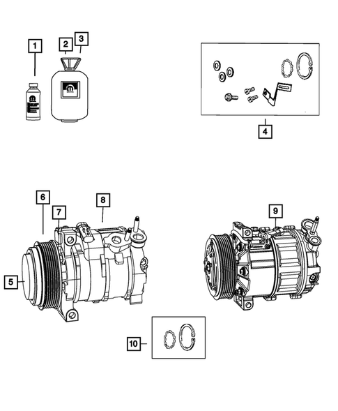 Air Conditioner Compressor and Mounting for 2020 Dodge Journey #0