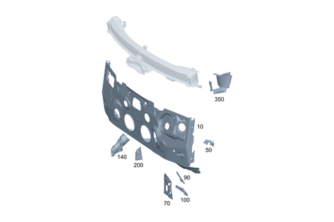 Firewall and Connecting Parts for 2025 Mercedes-Benz EQE AMG SUV #0