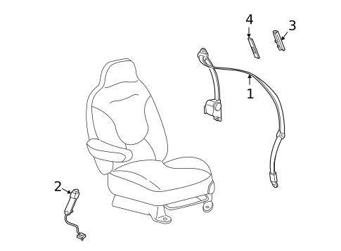 Seat Belt for 2005 Ford Freestar #3