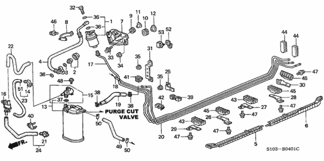Fuel Pipe (2) for 2001 Honda CR-V #0