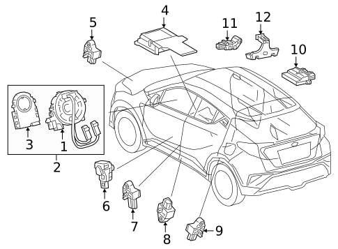 Air Bag Components for 2018 Toyota C-HR #1