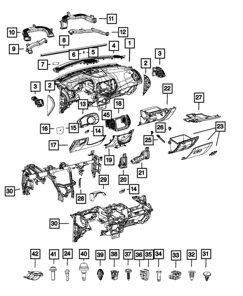 Instrument Panel for 2018 Jeep Compass #0