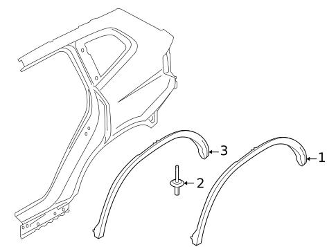 Exterior Trim - Quarter Panel for 2022 BMW X3 #0