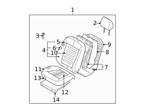 Front Seat Components for 2009 Hyundai Santa Fe #3