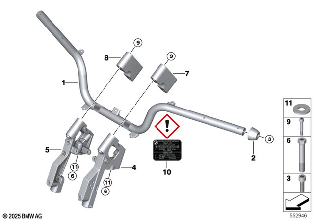 32717914040 - : Clip Mount, Lower Left for BMW-Motorrad Image