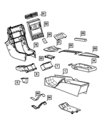 1BR56BD5AA - Instrument Panel and Radios and Consoles: Console Housing for Mopar Image
