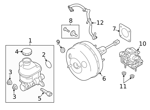 Motorcraft Front Brake Hydraulic Line - At Master Cylinder - 2010-2014 Ford F150 - BRTR-244