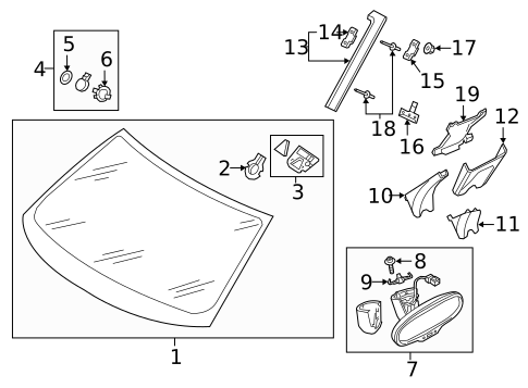 Glass - Windshield for 2019 Audi S5 #1