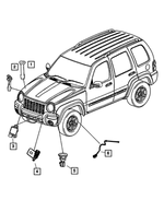 52128694AE - Electrical: Anti-lock Brakes Sensor, Right for Jeep: Liberty Image