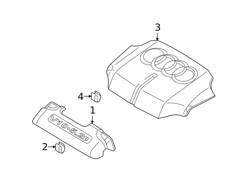 Engine Appearance Cover for 2009 Audi S6 #0