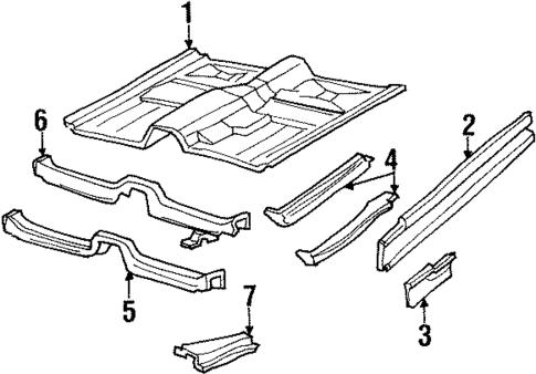 Floor & Rails for 1997 Mercury Sable #0