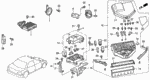 39797SE0004 - Electrical/Exhaust/Heater/Fuel: RELAY ASSY., POWER (4P) (RC-2201) (MITSUBA) for Acura Image