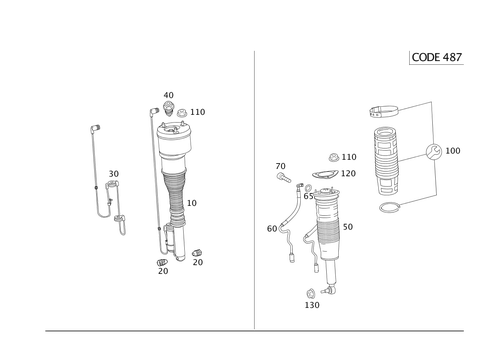 Spring Strut and Spring Strut Mounting Front for 2007 Mercedes-Benz S550 #0