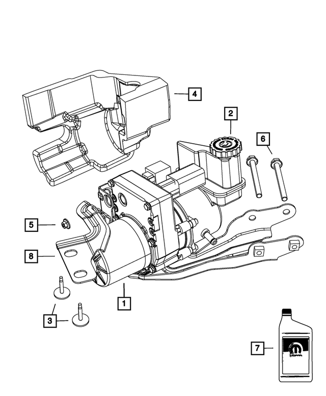 R8059524AK - Steering: Power Steering Pump, Remanufactured for Mopar Image
