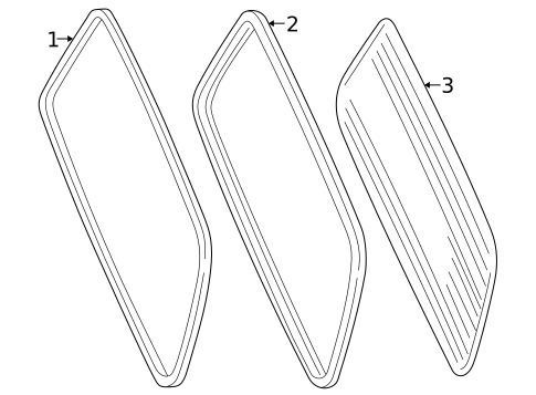 Glass & Hardware - Back for 2000 Volkswagen Cabrio #0