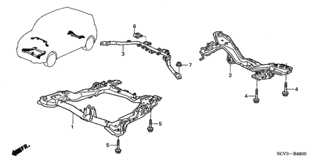 Front Sub Frame - Cross Beam for 2005 Honda Element #0