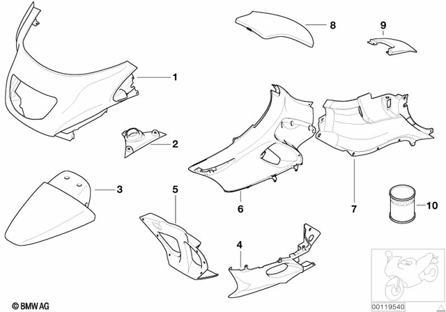 46637682499 - : Flap, Radio Partition - Dark Graphite for BMW-Motorrad Image