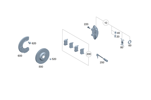 Front Wheel Brake for 2024 Mercedes-Benz S580 #0