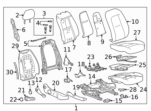 Passenger Seat Components for 2021 Chevrolet Bolt EV #0