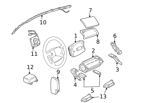 Air Bag Components for 1997 Audi A4 #0