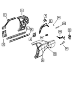 5112874AA - Body Sheet Metal Except Doors: Sill Reinforcement, Right for Mopar Image