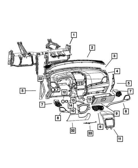 Instrument Panel for 2014 Dodge Journey #0