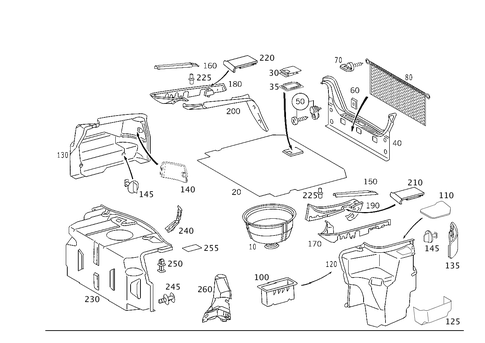 Luggage Compartment Covering for 2002 Mercedes-Benz CL55 AMG #0