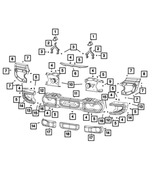 6SX10RXFAB - Frame, Bumper and Fascia: Tow Hook Cover, Right for Mopar Image