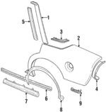 10179997 - Body: Upper Quarter Panel for Oldsmobile: Cutlass Supreme Image