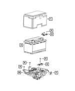 VE0H6680AA - Electrical: Genuine Alfa Romeo *Battery Storage for Chrysler: 200 | Dodge: Dart | Jeep: Cherokee, Compass, Grand Cherokee, Wrangler Image