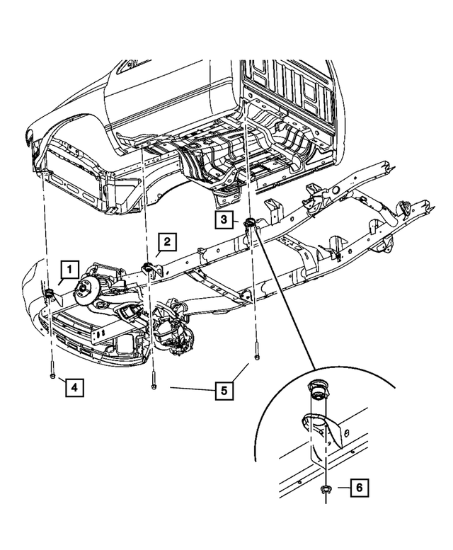 « 55366480AB – Frame, Bumper and Fascia : Maintien De Caisse Tampon pour Mopar Image »