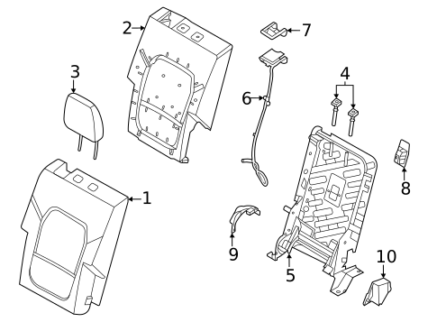 Rear Seat Components for 2021 Ford Bronco #1