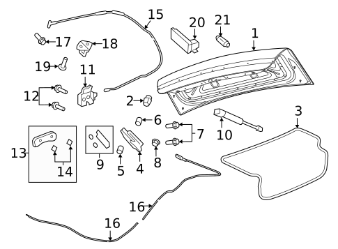 Lid & Components for 2016 Chevrolet Caprice #0