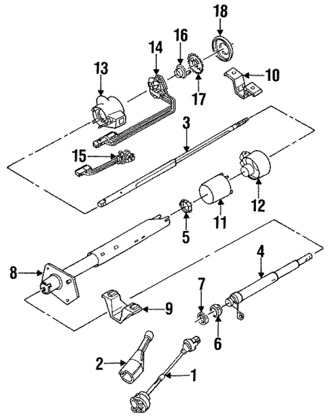 Steering Column Assembly for 1992 GMC Suburban C1500 #0