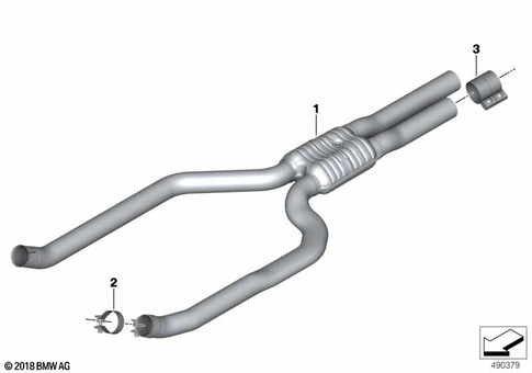 Catalytic Converter / Front Silencer for 2019 BMW X6 M50iX #2