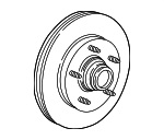 XL3Z1102BA - Suspension: Front Hub for Ford: F-150, F-150 Heritage, F-250, F-250 HD, F-250 Super Duty Image