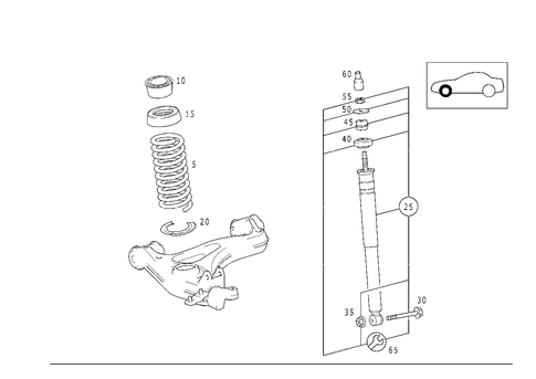 Springs and Suspension, Front for 1999 Mercedes-Benz SLK230 #0